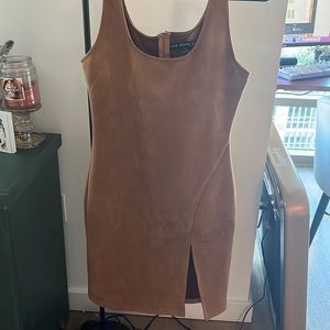 Suede tan dress! Small, worn once for a photo shoot!